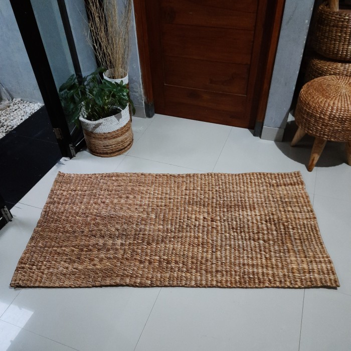 Karpet Kotak Eceng Gondok Size 150x80 cm. Rug Eceng