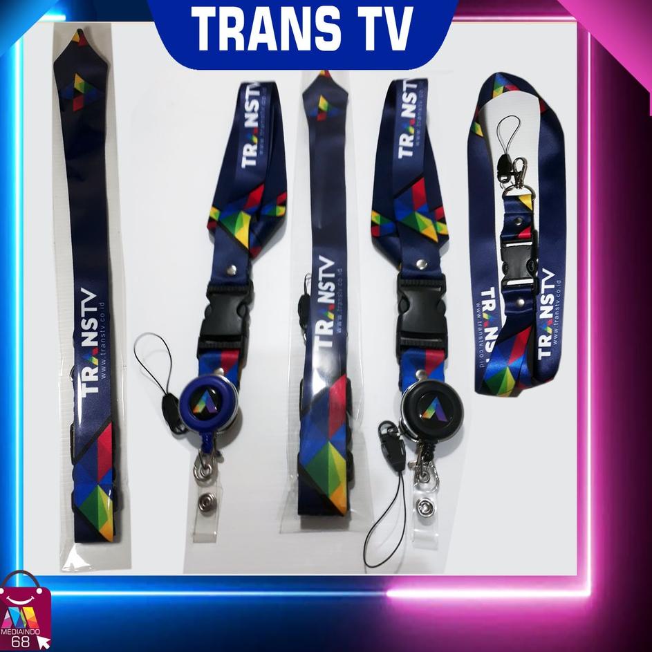 

(jmwu -626) TRANSTV Lanyard ,Strap ID, HP/Flashdisk Printing Digital (Paket Lengkap Exclusive) 996UNOJ