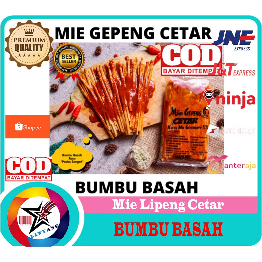 

Mie Lidi Cetar Gepeng Bumbu Basah