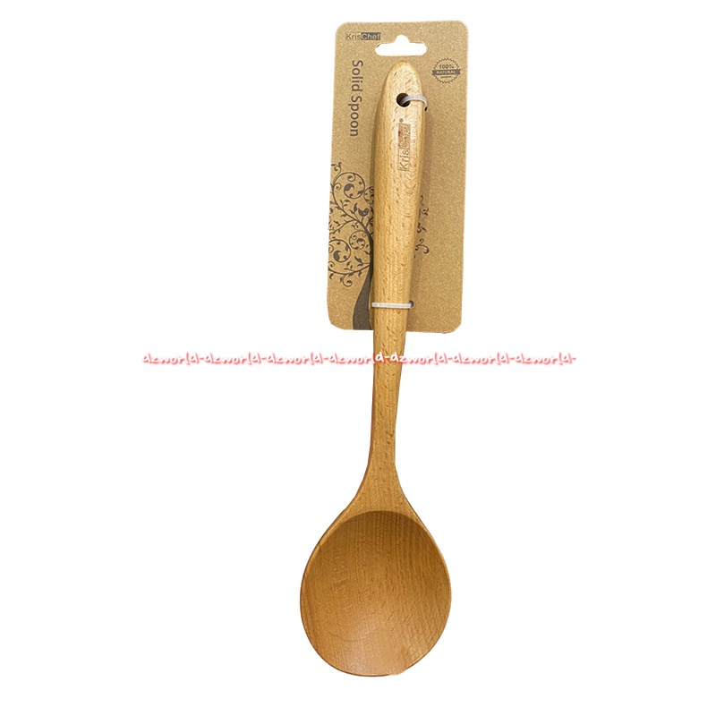 Krischef Solid Spoon Centong Sendok Bahan Kayu Coklat Kris Chef