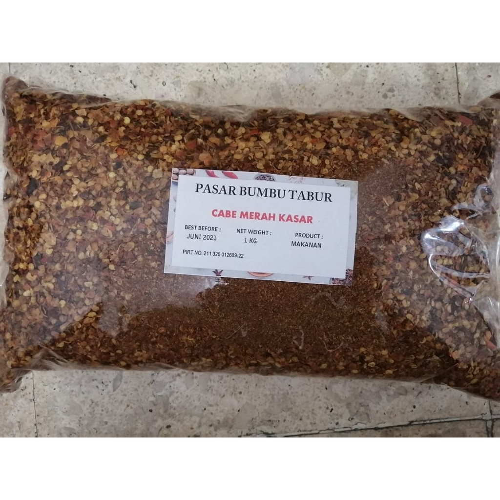 

CABE MERAH (KASAR) 1 KG BUBUK MAKANAN ENAK MURAH HALAL
