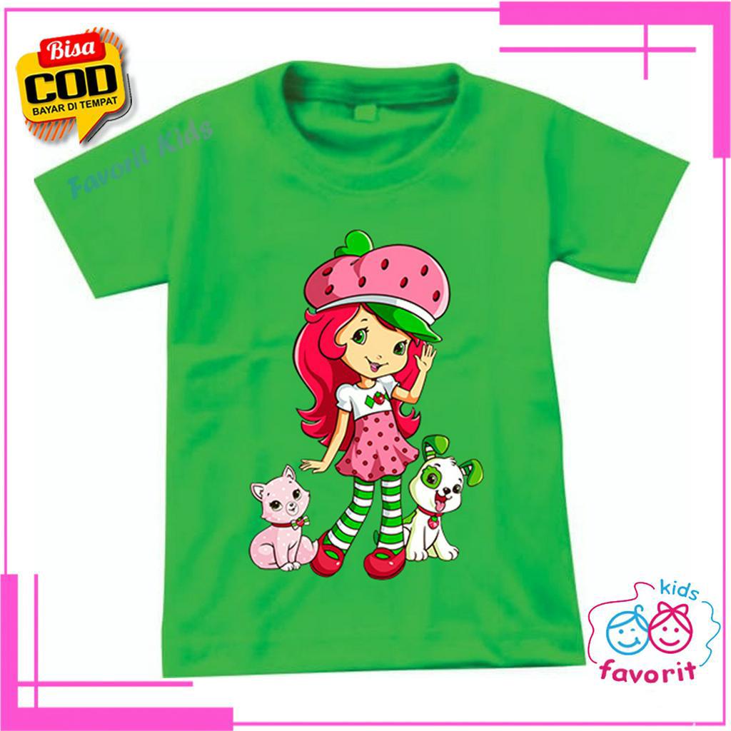 KAOS ANAK PEREMPUAN LENGAN PENDEK BAJU ANAK CEWEK MOTIF KARTUN