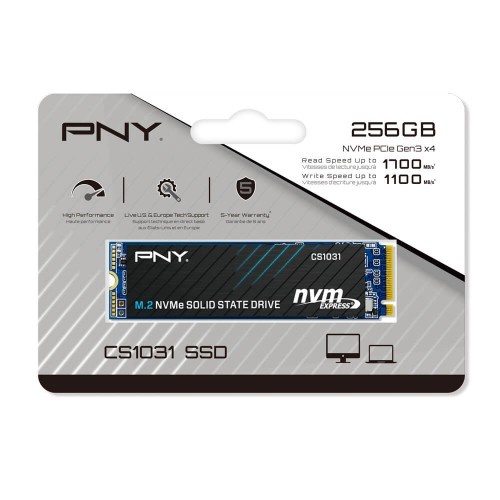 PNY CS1031 SSD 256GB M.2 NVME PCIE Gen 3x4 M.2 2280