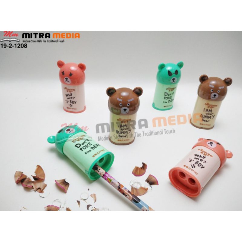 

SHARPENER / RAUTAN PENSIL / OROTAN / SERUTAN 2 LUBANG MOTIF PANDA LUCU