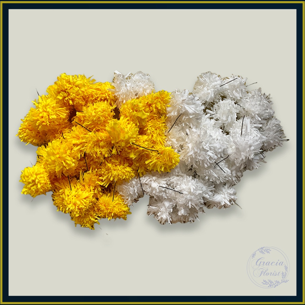 Bunga Suyok Kertas Krep/Crepe Untuk Bunga Papan 100 Pcs