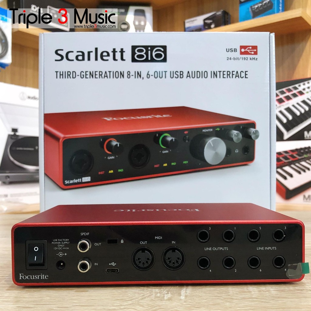 Focusrite Scarlett 8i6 3rd Gen ORIGINAL Garansi Soundcard Recording