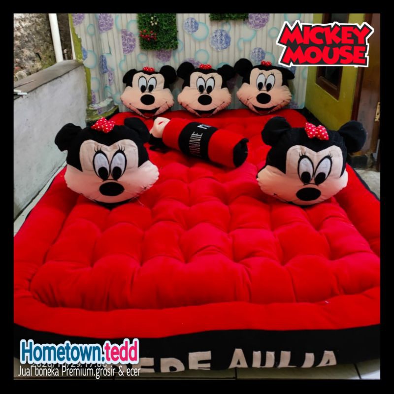 KASUR GENDER KARAKTER MIKEY MOUSE/DORAEMON/SEPONGBOB/HELLO KITTY/BATMAN/KEROPI/SPIDERMAN