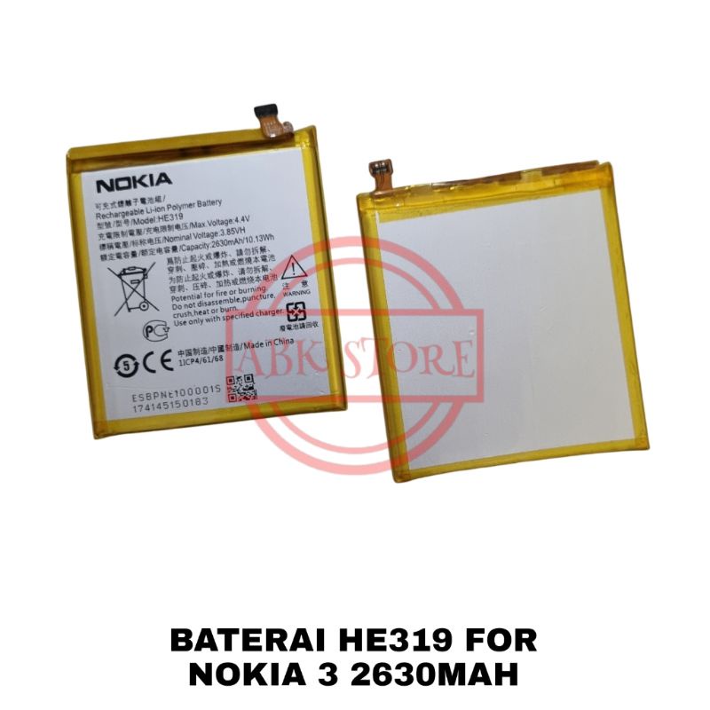 BATRE BATERAI BATTERY NOKIA 3 HE319 2630MAH ORIGINAL