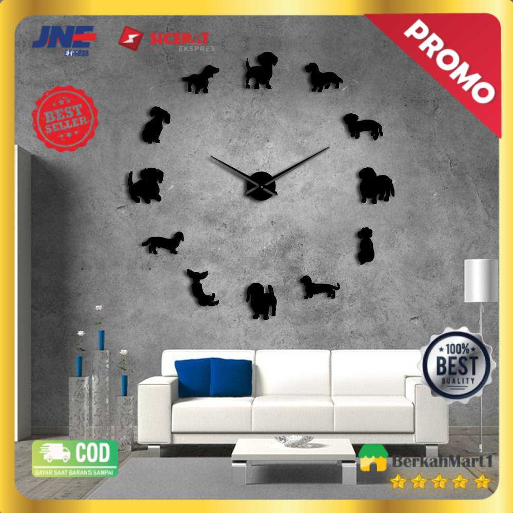 Jam Dinding Besar DIY Giant Wall Clock 120cm PuppyDog DIY-206