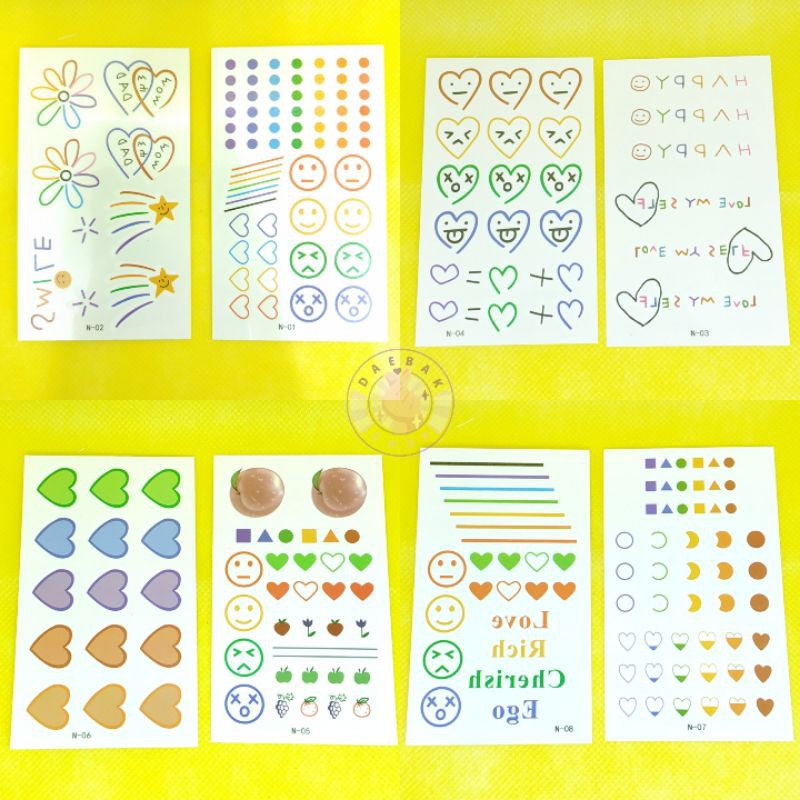 Tattoo temporary murah tatto temporeri tato lucu aesthetic kpop korea hyuna (N-part 1)