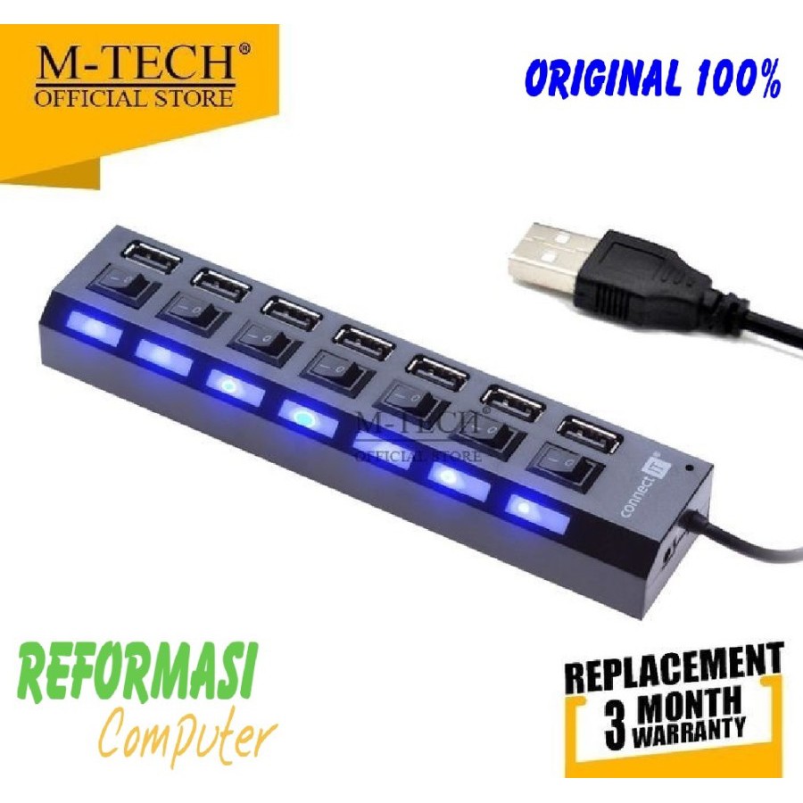 USB Hub 7 Port ON-OFF USB 2.0