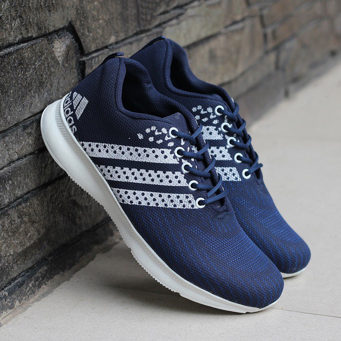 TERBARU !! Sepatu Sport ADIDAS ZOOM Navy Sneakers Pria Gym Running Jogging Fitness Olahraga Outdoor