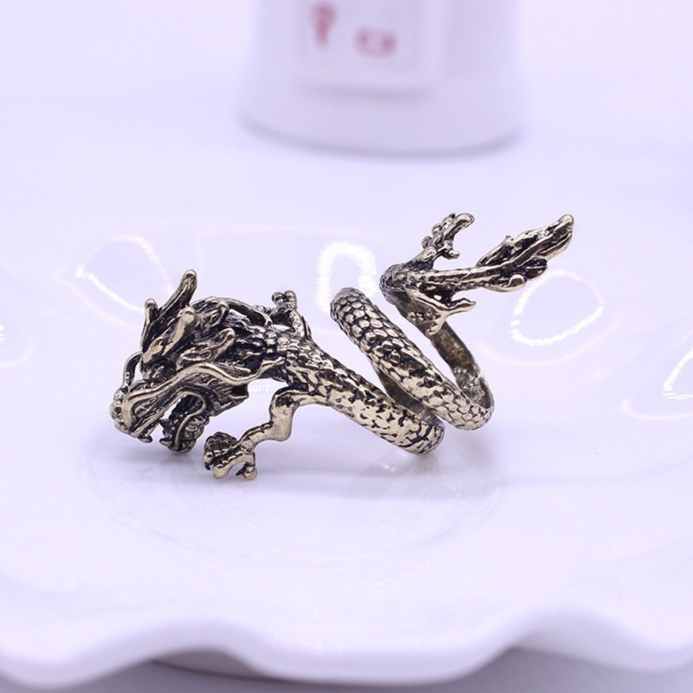 [Bayar Di Tempat]Cincin Multi Lapis Desain Naga untuk Hadiah