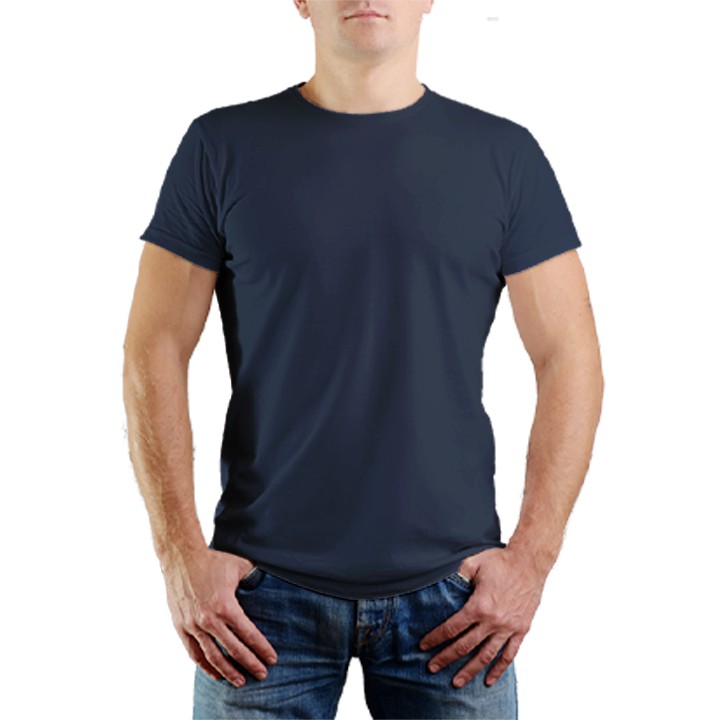 KAOS BIRU DONGKER POLOS LENGAN PENDEK PANJANG FASHION COWOK PRIA LAKI LAKI CEWEK WANITA