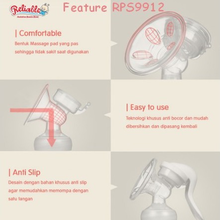 RELIABLE Manual Breast Pump Pompa ASI Manual RPS-9912