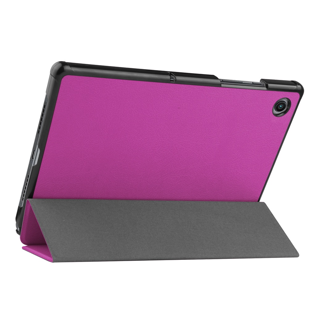 Untuk Samsung Galaxy Tab A8 10.5 (2021) SM-X200 SM-X205 X200 X205 Casing Perlindungan Fashion Warna Solid Tri-fold Flip Cover