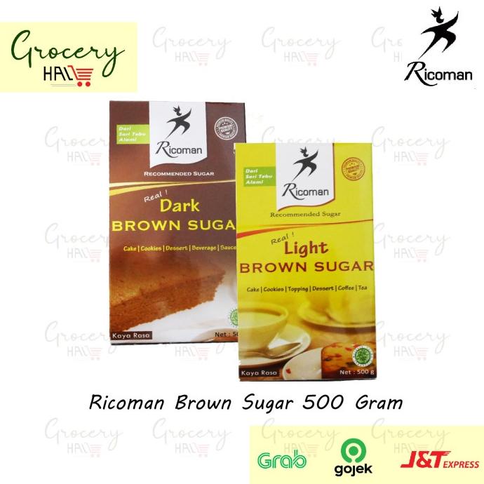 

[[COD]] RICOMAN BROWN SUGAR 500 GRAM ( LIGHT / DARK ) TERBATAS Kode 127