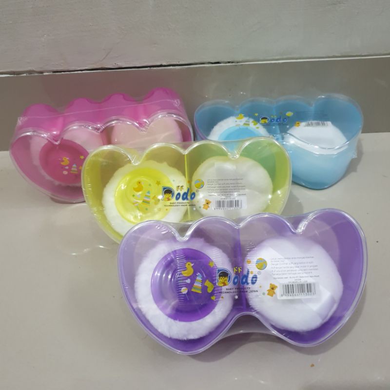 Powder Case Tempat Bedak Dodo | Kiddy isi 2 With Puff | Model LOVE Double Tempat Bedak | Dodo | Kiddy 2 in 1