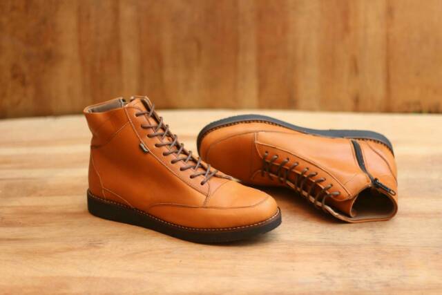 SEPATU BOOT ZIPPER KULIT ASLI CEVANY DENIAL