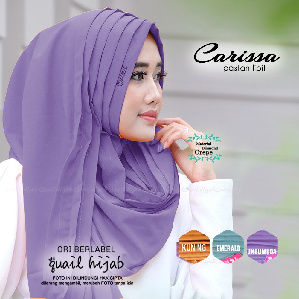 Carissa~Pastan lipit Quail Hijab