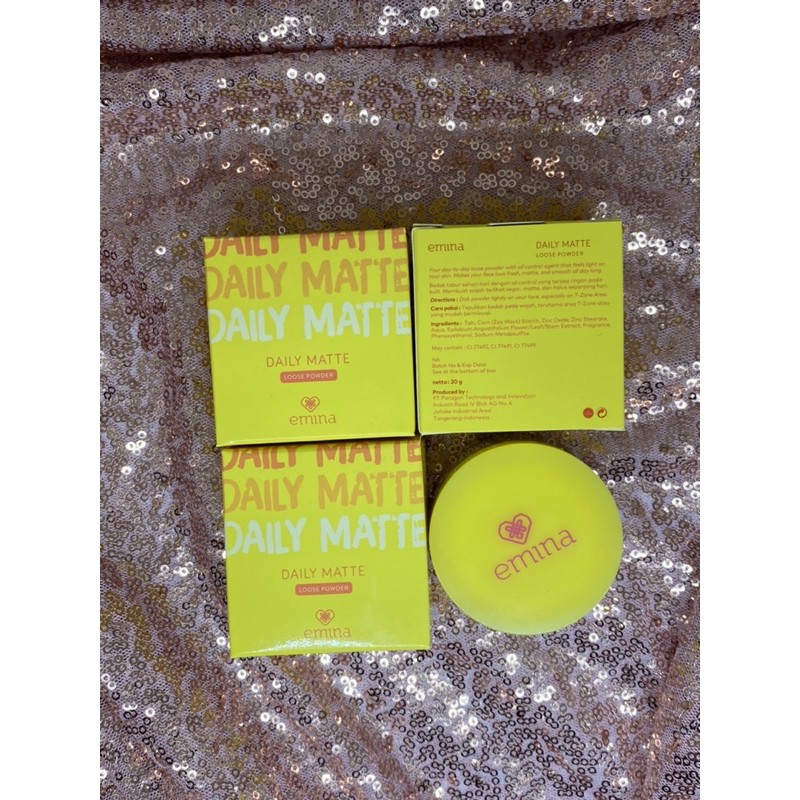 ✿ELYSABETHME✿ ˜”*°• emina •°*”˜. emina daily mattee bedak tabur bisa untuk setting makeup anti wajah berminyak