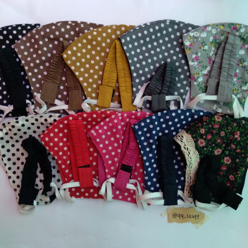 Masker Kain | Masker kain hijab | Masker kain motif