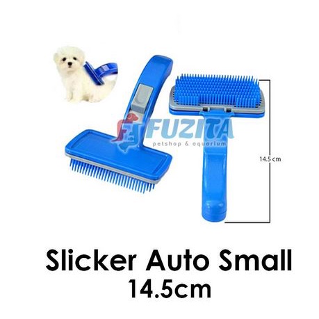 Sisir Slicker Automatic S / Ukuran Kecil / Grooming Kucing/Anjing