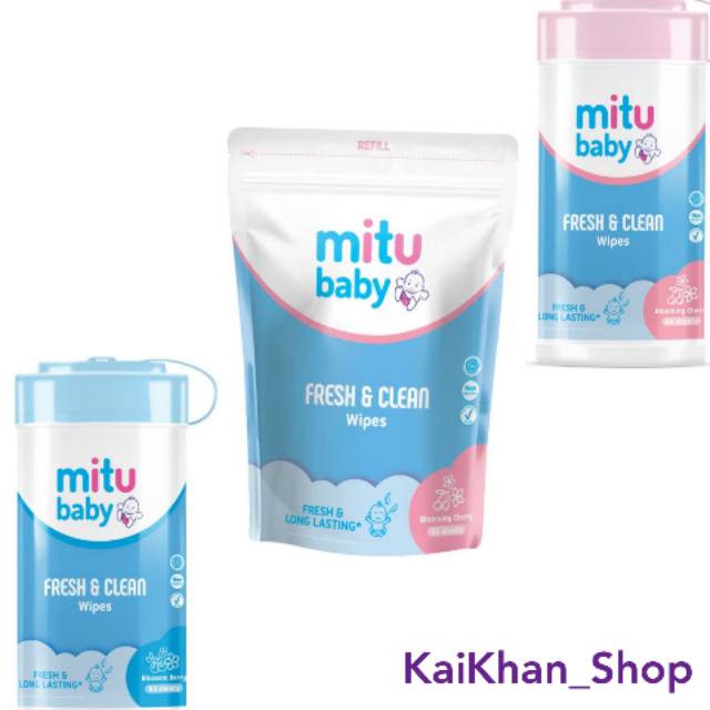 Mitu Baby Wipes Fresh n Clean 60's