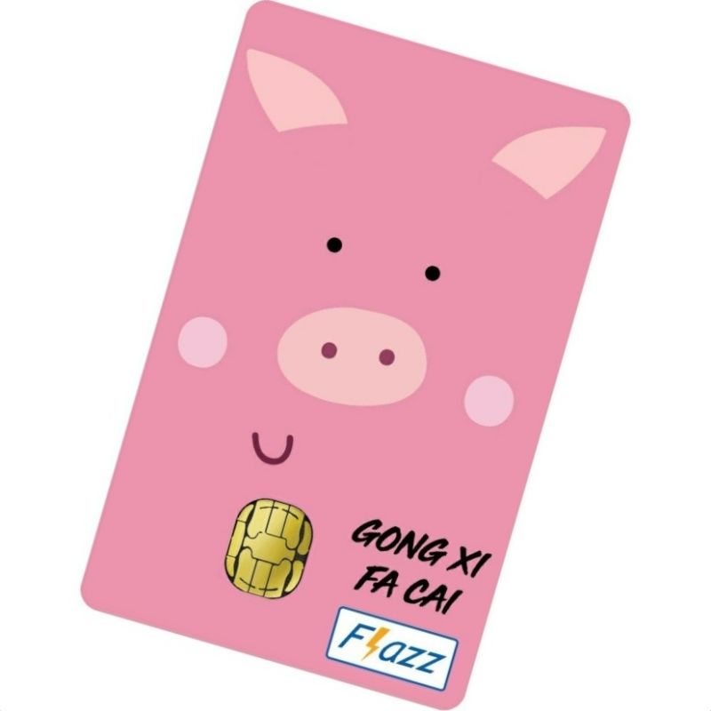 Kartu Flazz BCA IMLEK - Shio Babi (Pig) /CHINESE NEW YEAR EDITION ORI /Like eTOLL eMONEY Tapcash or Brizzi