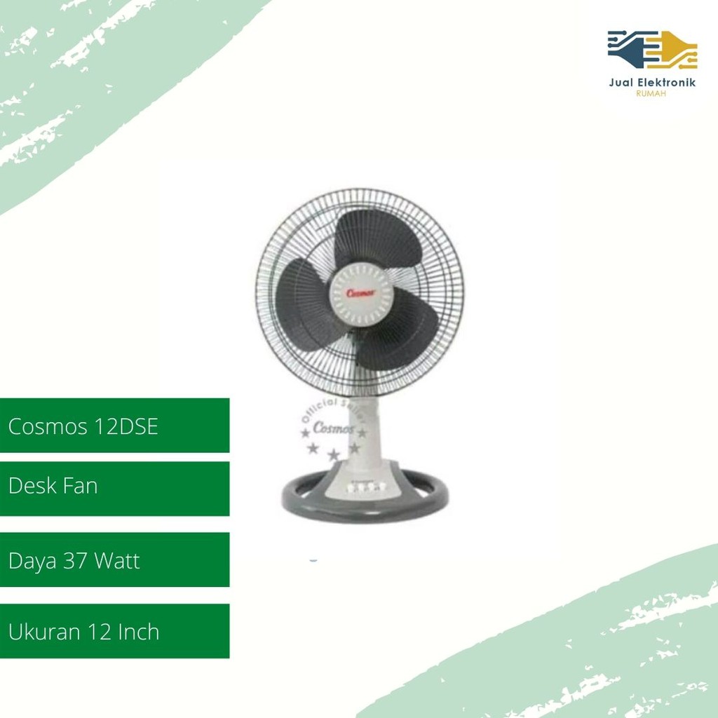 Desk Fan Kipas Angin Meja Duduk Cosmos 12DSE Best Seller