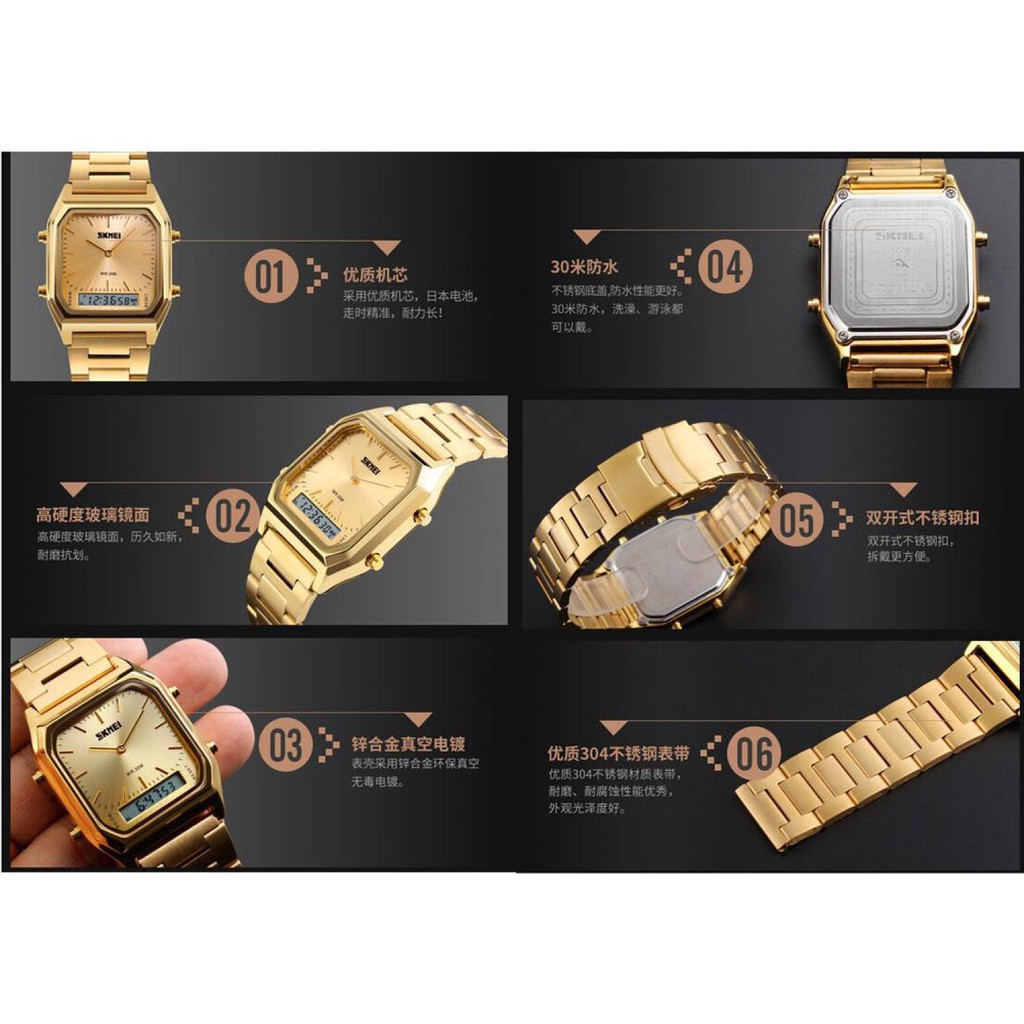 SKMEI Jam Tangan Premium Digital Analog Pria Murah Skemei Jamtangan Fashion Cowok Keren Kekinian