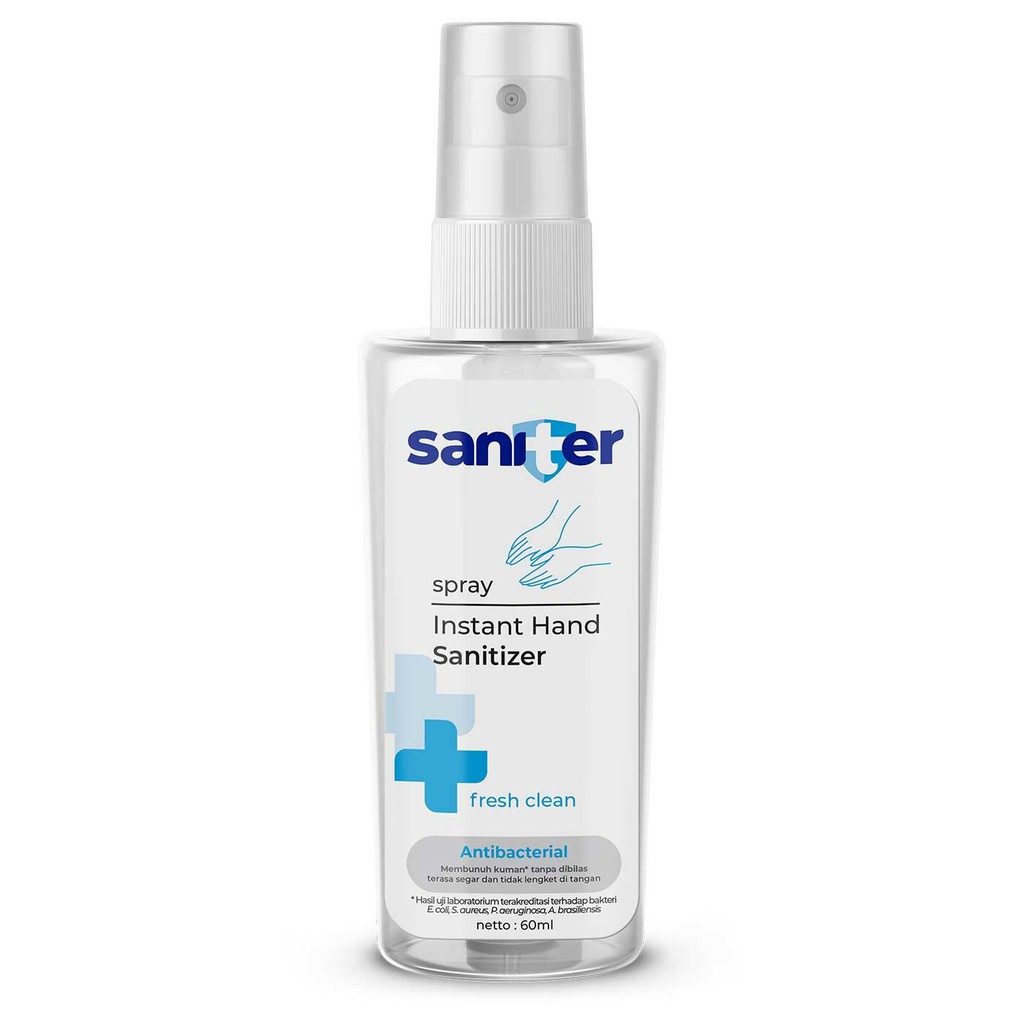 SANITER HAND SANITIZER SEMPROT SPRAY 60 ML KECIL HAND SANITISER ANTI KUMAN BAKTERI