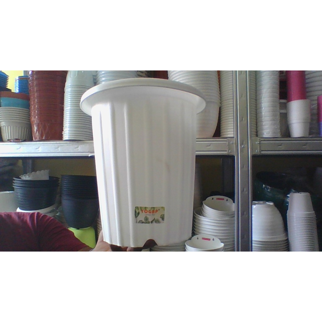 pot bunga yogap 19 putih