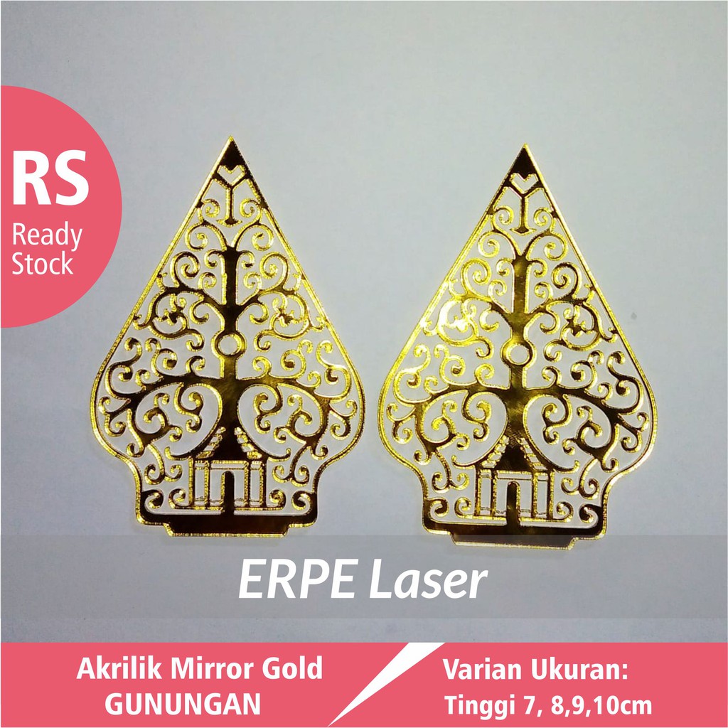 Jual Gunungan Wayang Akrilik Mirror Gold Shopee Indonesia