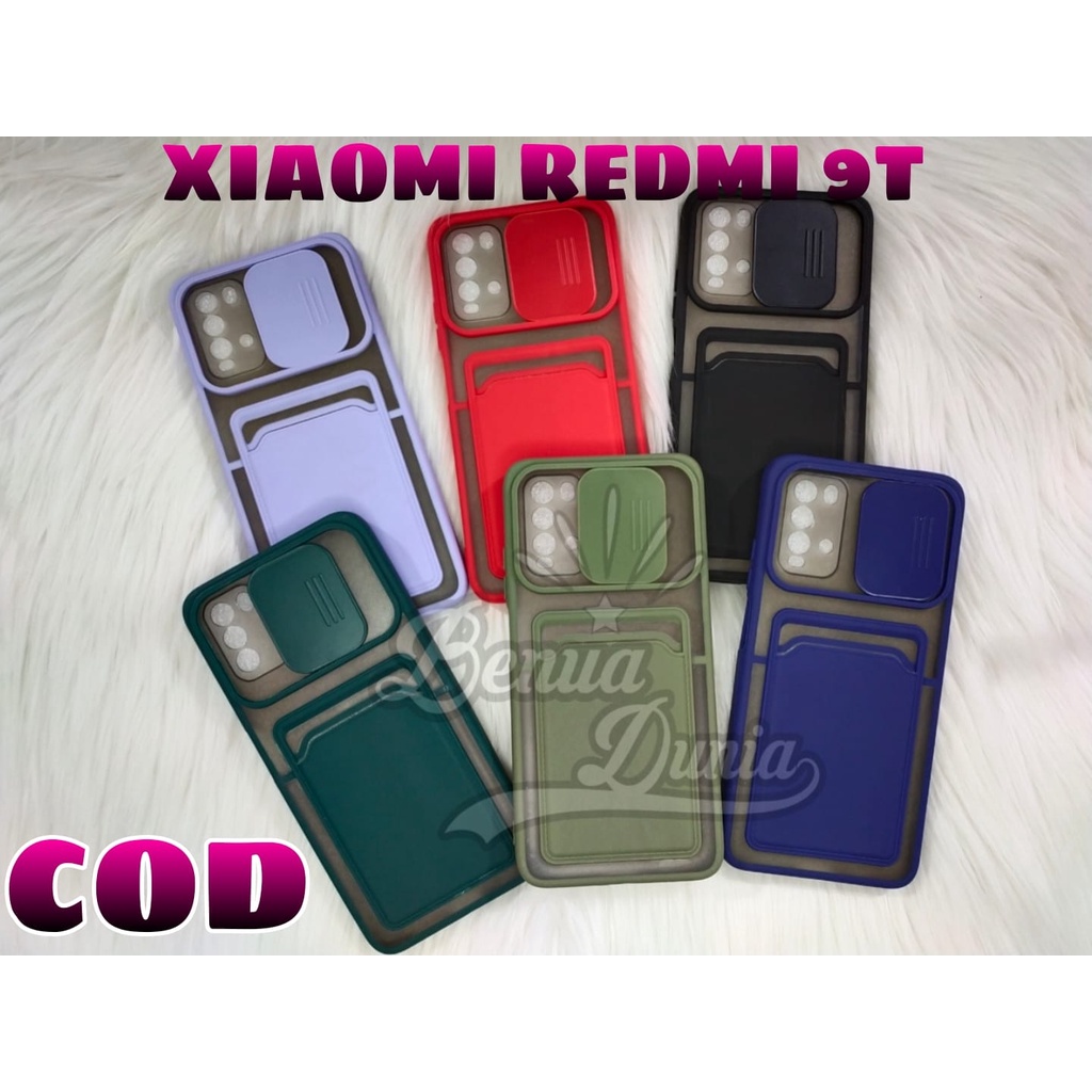 CASE XIAOMI REDMI 9T - CASE SLEDING PLUS SLOT CARD PELINDUNG KAMERA REDMI 9T - BD