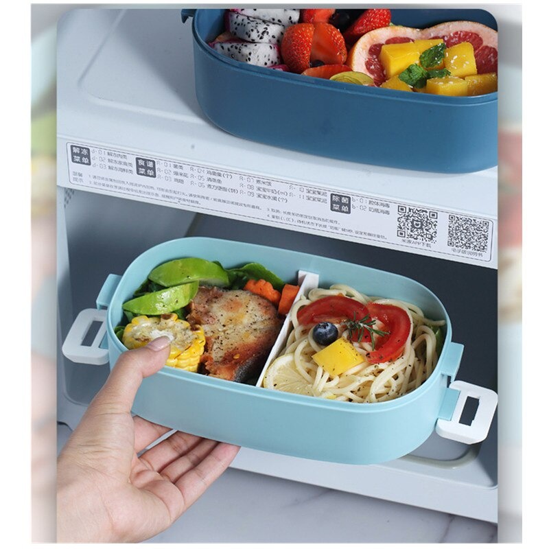 SDGRP Kotak Makan Lunch Bento Box Food Container Double Layer Microwavable - SAEMWV