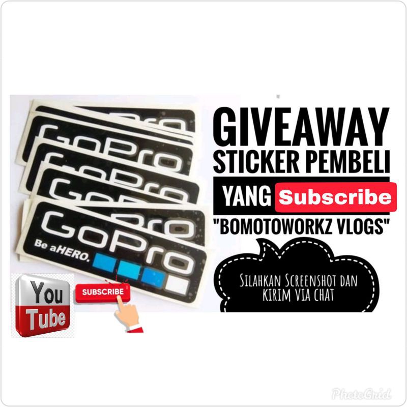 

Giveaway Sticker Gopro