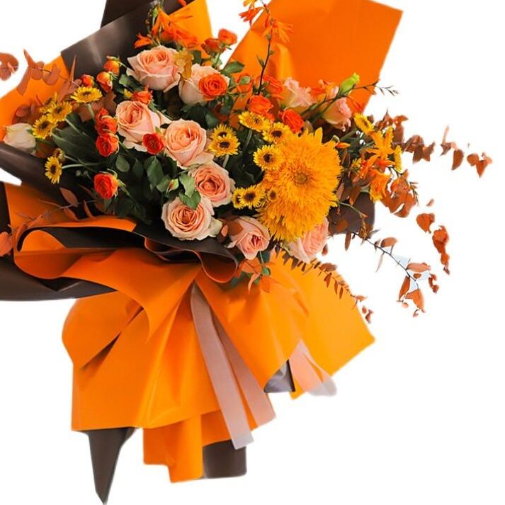 

Terjangkau - 20 LEMBAR Bi Color Doff Matte Double Dua Warna Flower Wrapping Cellophane Kertas Kado 58*58cm (Min 10pcs)