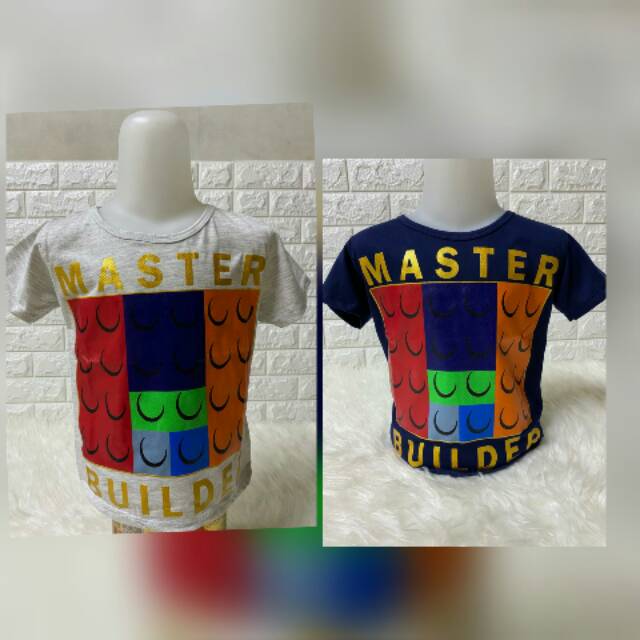 Kaos cowok (Master builder) 1-9 tahun