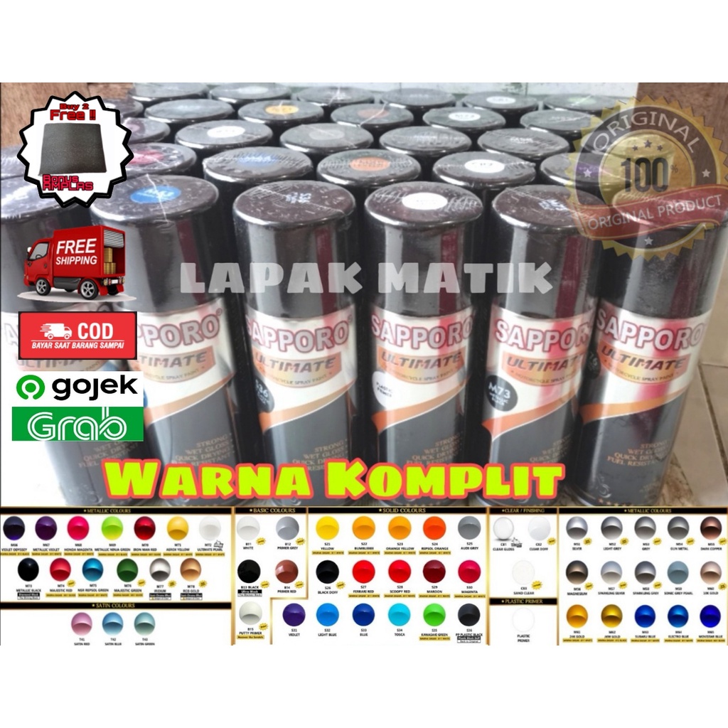 Sapporo Ultimate Epoxy Hitam Putih Clear Silver Hitam doff dan warna lain