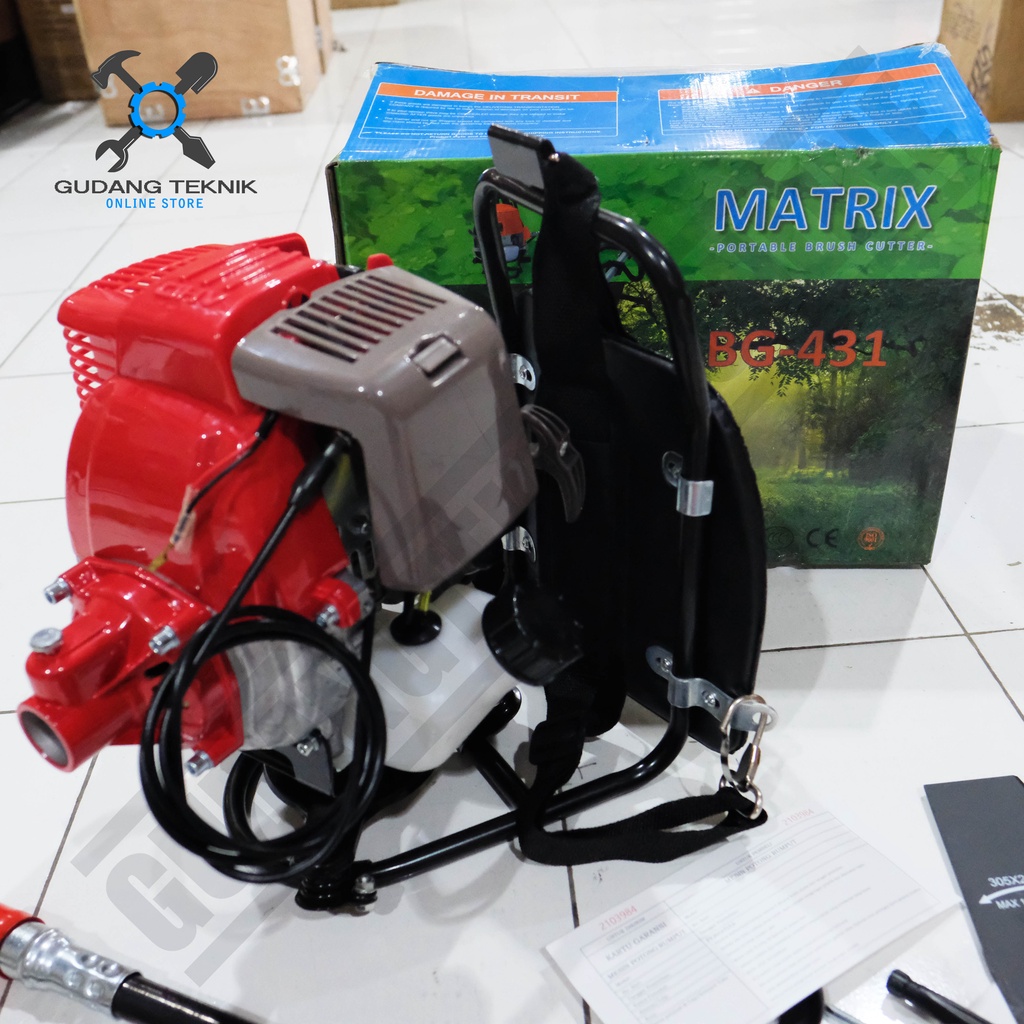 Mesin Potong Rumput 4Tak MATRIX BG 431- Brush Cutter BG431 4T / Mesin Pemotong Padi Paddy Reaper NOWIQA BG 431