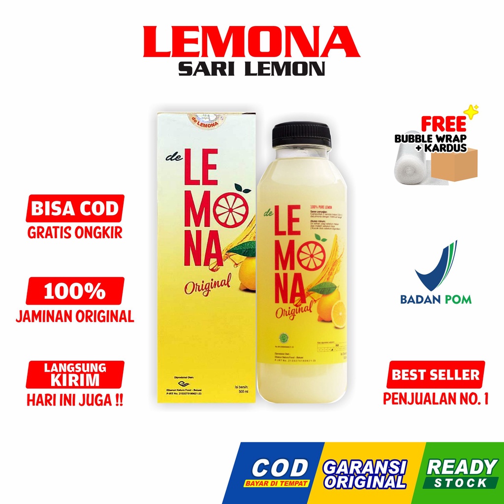 Lemona [FREE BUBBLE] Sari Lemon 100% Asli Pelangsing Original Detox Alami Aman