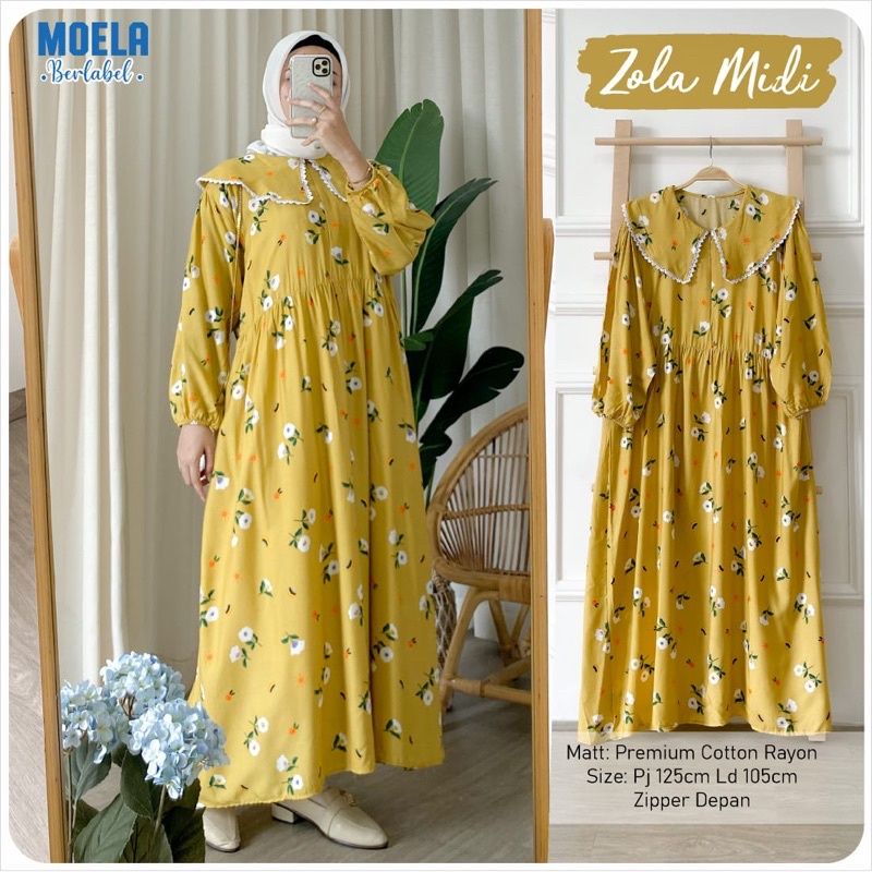 ZOLA MIDI DRESS MAXY RAYON GAMIS | GAMIS KEKINIAN TRLARIS