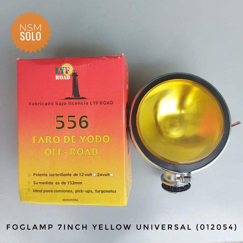 Lampu Kabut Fog Lamp Mobil Truk 7 inch Universal Semua Mobil Kuning Yellow Offroad