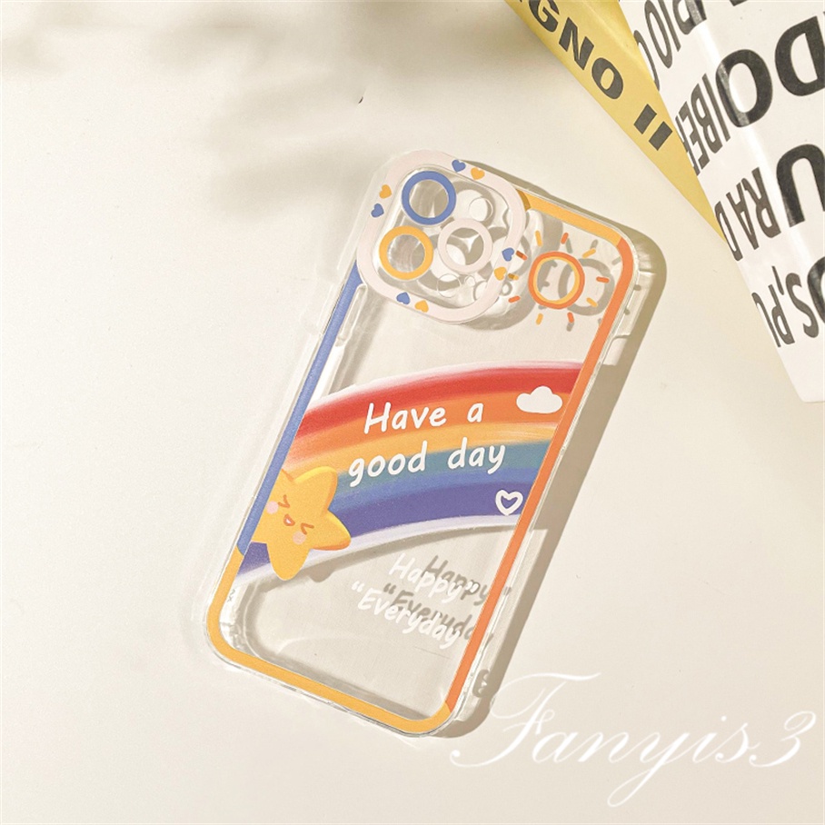 Samsung A14 A34 A54 M14 A04 A04s M23 A03 A13 A23 A33 A53 A73 A03s A02 A12 A22 A52 A72 A32 A51 A71 A50 A50s A30s A30 A20 A21s A31 A11 M53 M33 Soft Case TPU Motif Pelangi Untuk