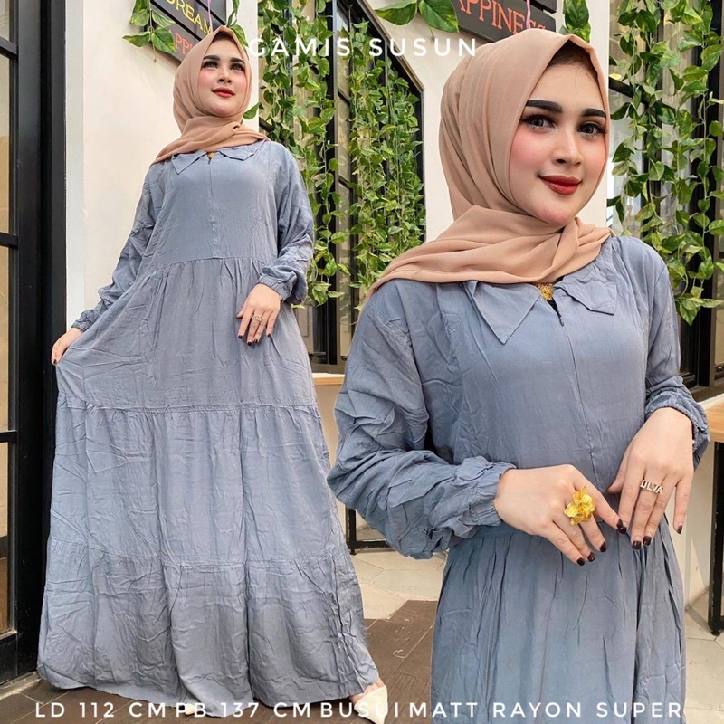Gamis canda polos Gamis busui rayon