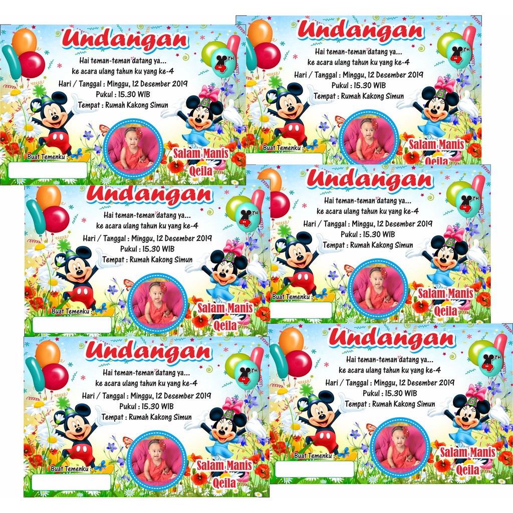 UNDANGAN KHITAN DESAIN SUKA - SUKA