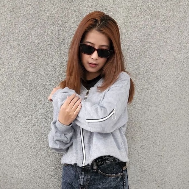 Milki Crop - Jaket Oversize Crop Wanita Kekinian