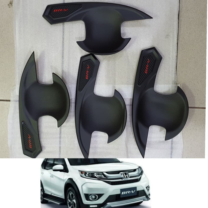 cover Outer mangkok handle pintu MOBIL HONDA BRV BR-V warna hitam doff  4 PCS 2022