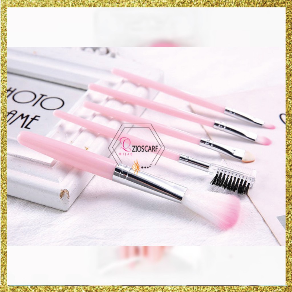 SET BRUSH MAKE UP 5IN1 / SET ALAT MAKE UP IMPORT / SET BRUSH KOSMETIK MX1028 zio